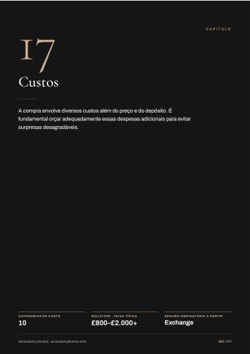 Abertura do capítulo sobre custos